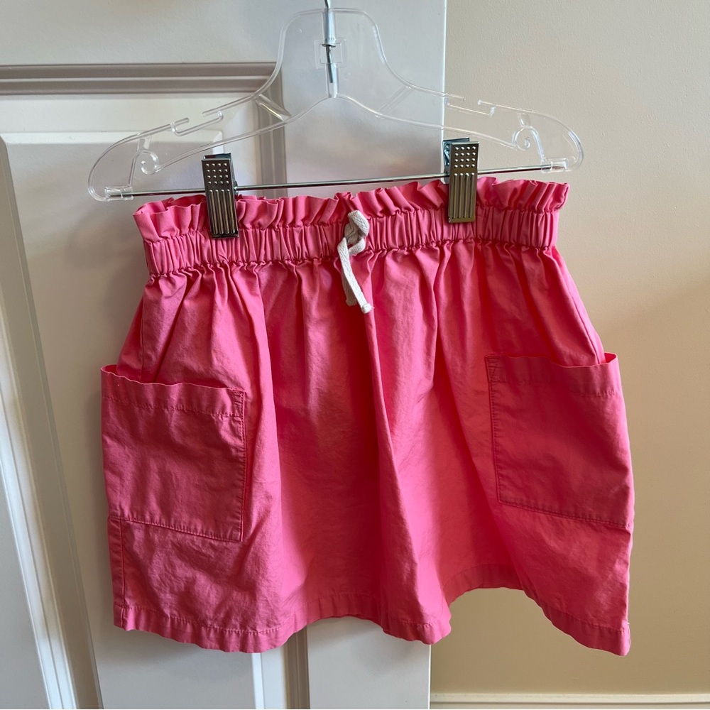Hanna Andersson Pink Elastic Waist Skirt Pockets Girls Size 120 (6/7)